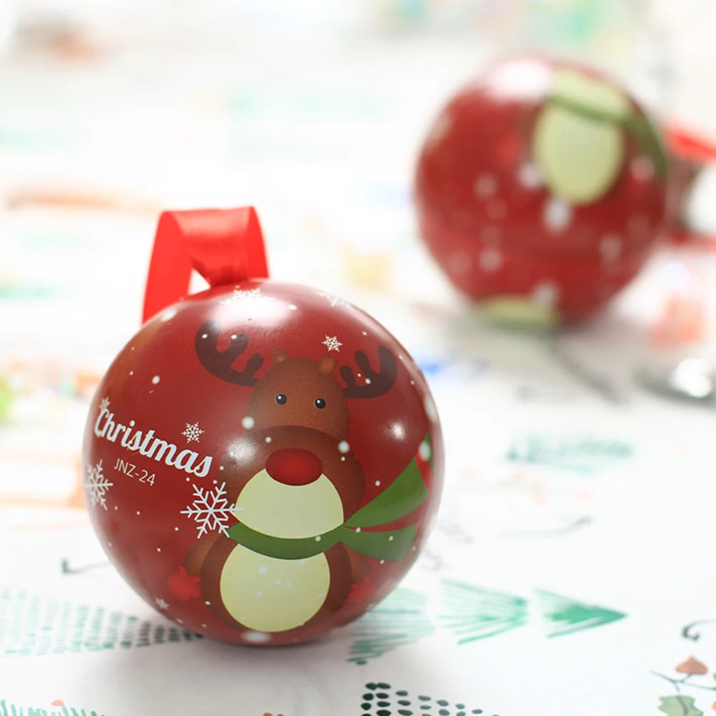 

Christmas Candytree Boxtinplate Tins Tin Gift Boxesornaments Jar Round Pendant Hanging Baubles Cookie Holiday Decor Decorations