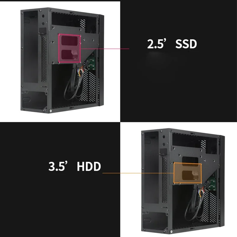 Корпус для ПК RGeek SPCC 0.8mm Mini ITX, горизонтальнаявертикальная установка, с 4xUSB (art.: 3920dbdb7d136) - 3920dbdb7d136