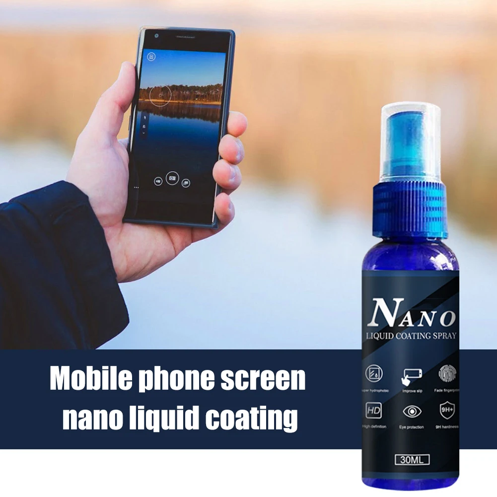 

Мобильный телефон Нано покрытие спрей выцветает отпечатки пальцев инструмент высокой четкости для защиты экрана телефона ноутбука
