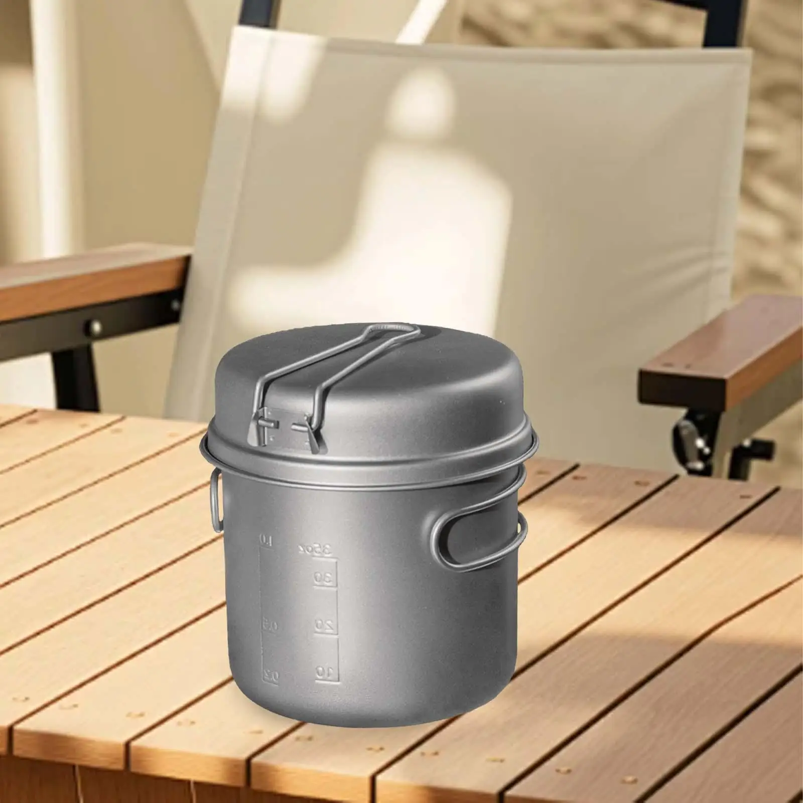 Титановый горшок для кемпинга снаряжение приготовления пищи на открытом воздухе