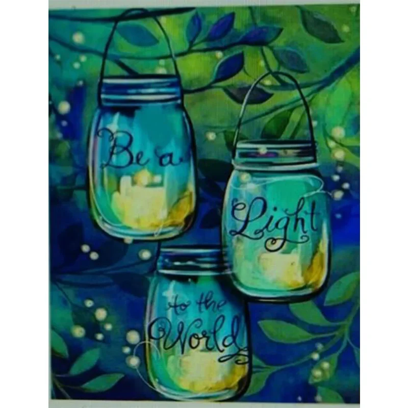 Набор для алмазной вышивки AB в бутылке Светлячок