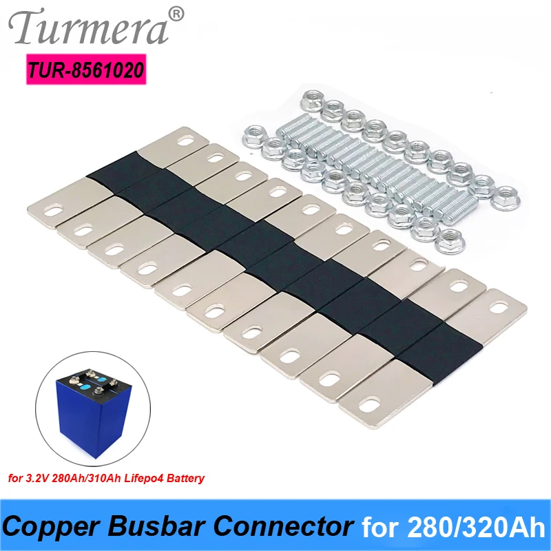 Шина Turmera 10 шт. медный соединитель для аккумуляторов Lifepo4 12 В 8 А · ч а солнечных