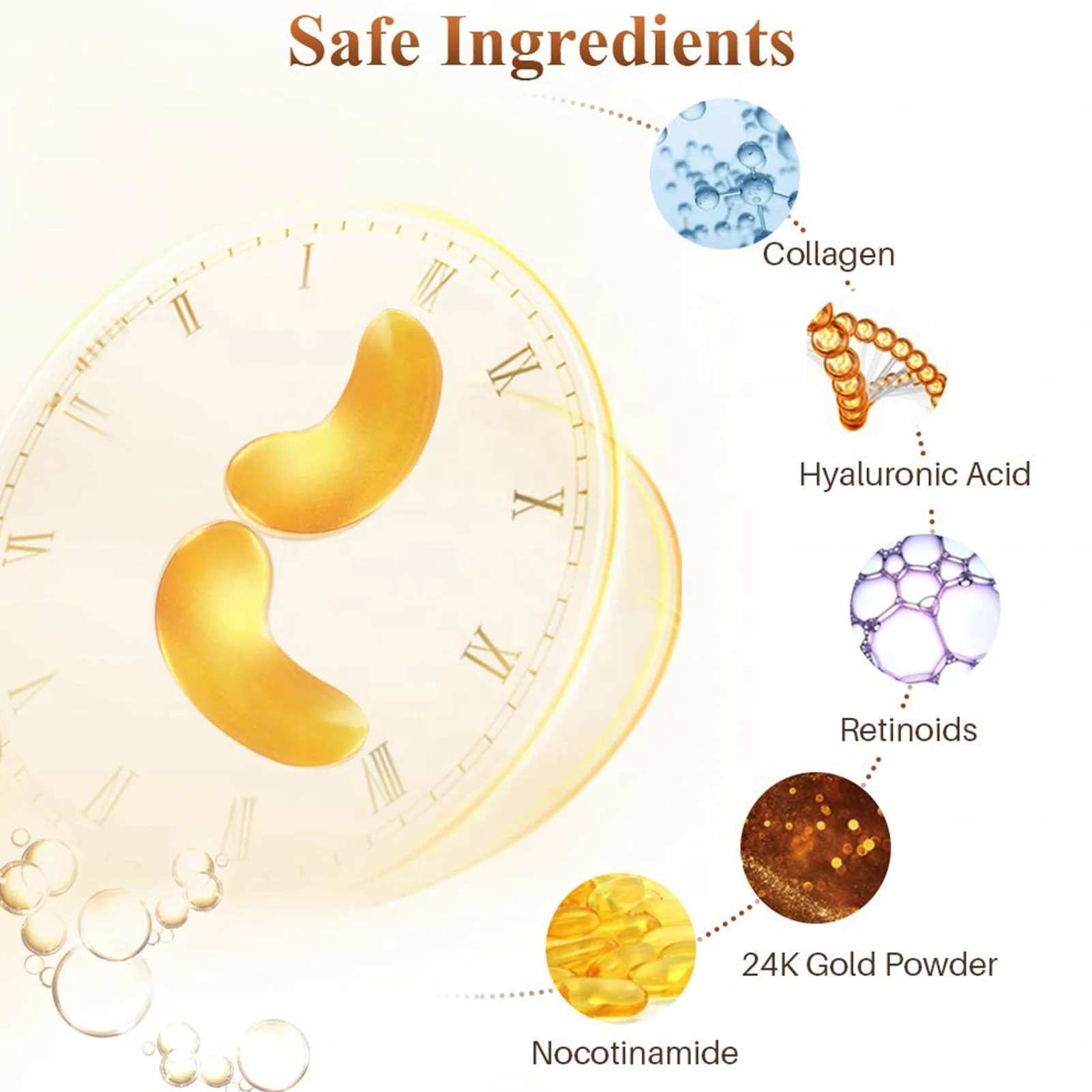 10 шт. Коллагеновые увлажняющие патчи для кожи вокруг глаз от морщин и тёмных