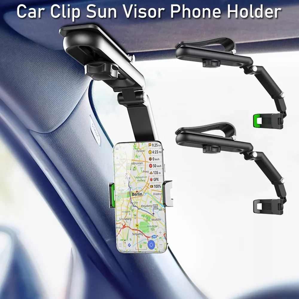 

Universal Multifunctional 360 Degree Rotatable Car Phone Holder Auto Rearview Mirror Seat Hanging Clip Mount Bracket for Car