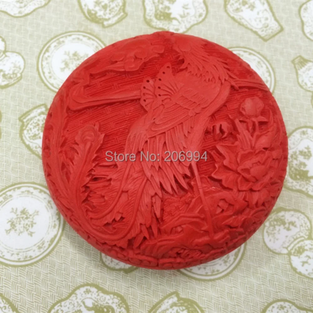 Пекинская резная лаковая посуда 4-дюймовая коробка традиционное китайское