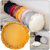 round cushion cover velvet pillow cover pillowcase flower pleated pillowslip home decorative living room sofa throw pillow cover