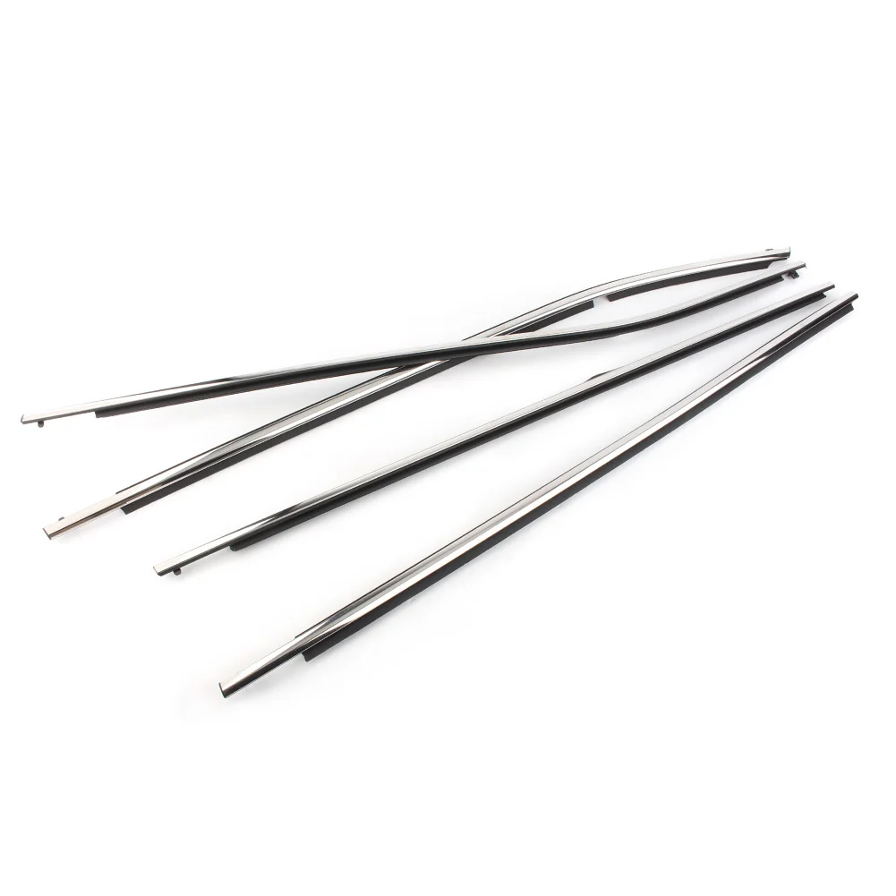 4 шт. хромированный ремень для наружных дверей автомобиля молдинг уплотнитель