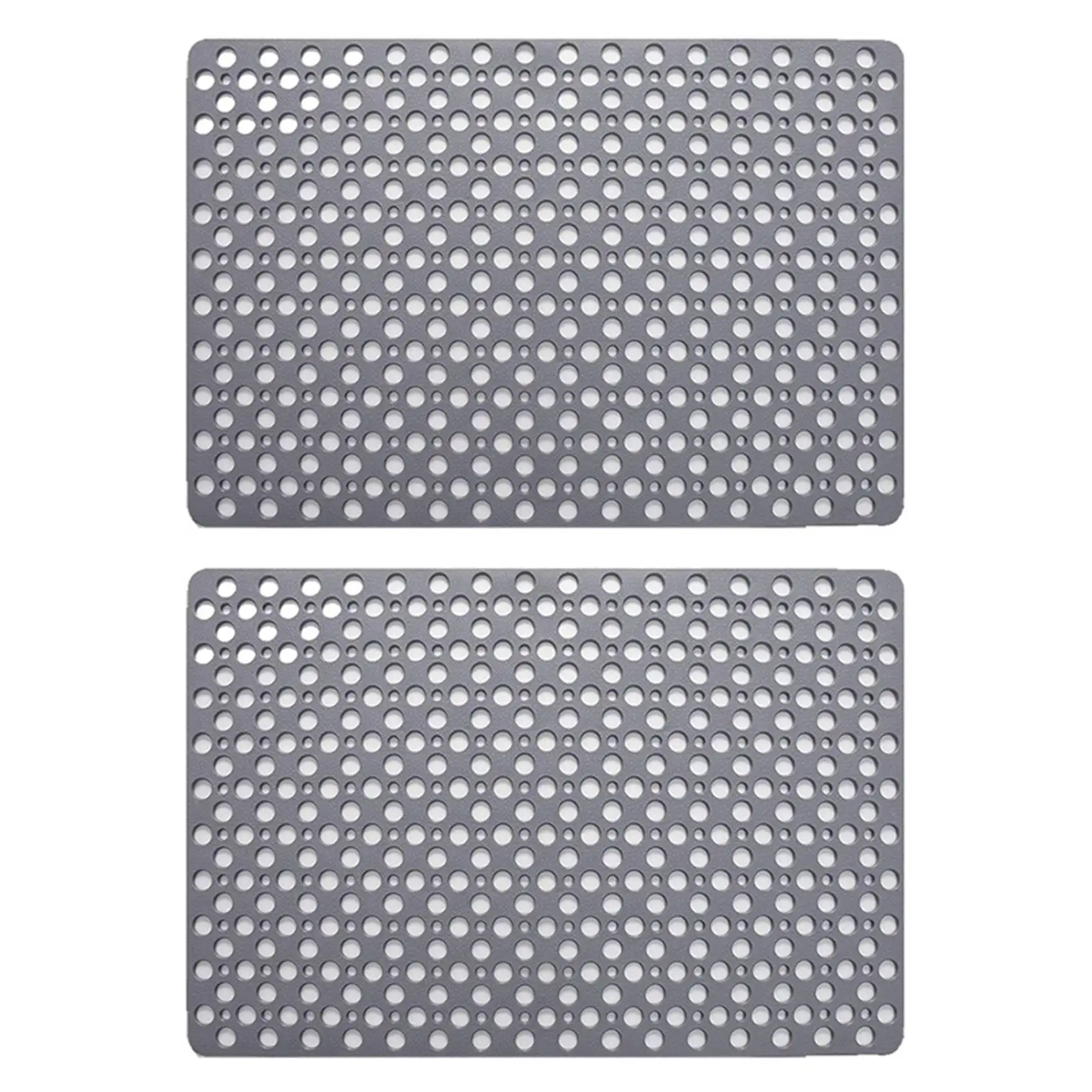 

2X Non Slip Bath Mat Anti Mould Shower Mats TPE Bathroom Bathtub Mat Floor Shower Mats Anti Slip with Suction Cups Gray