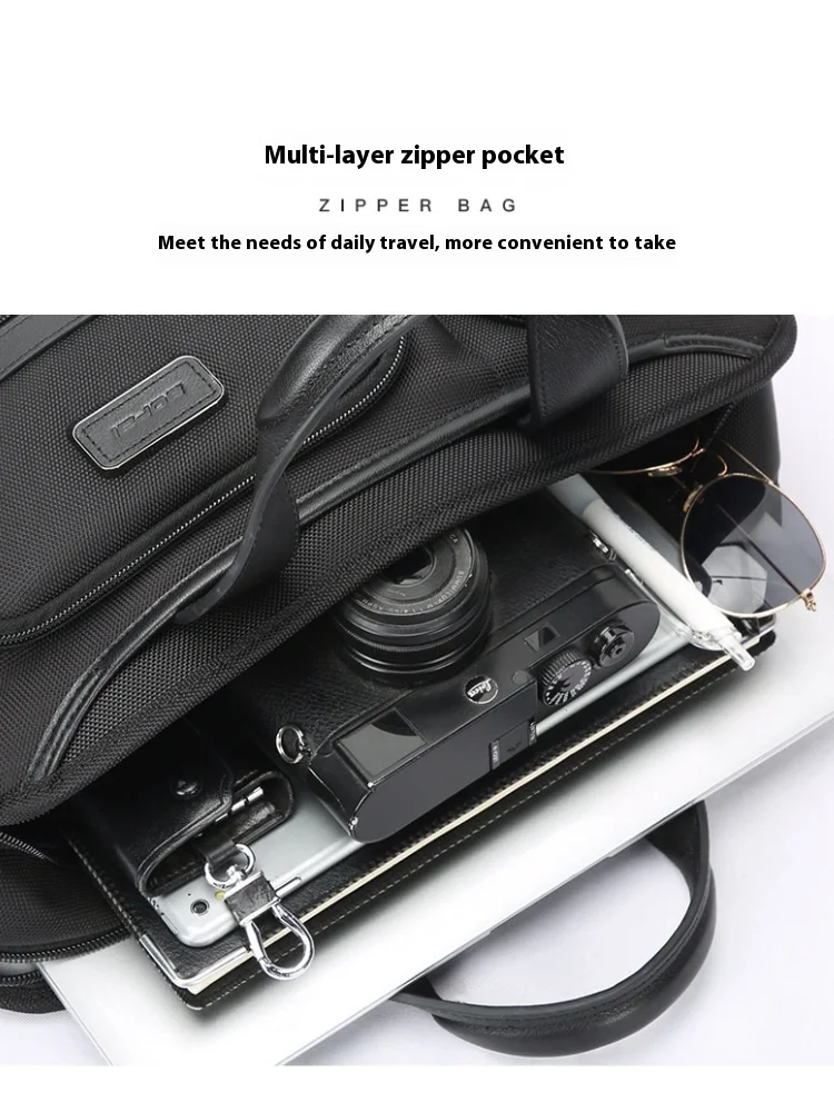 BOPAI Новый портфель Деловая сумка Сумка через плечо большой вместимости Мужская