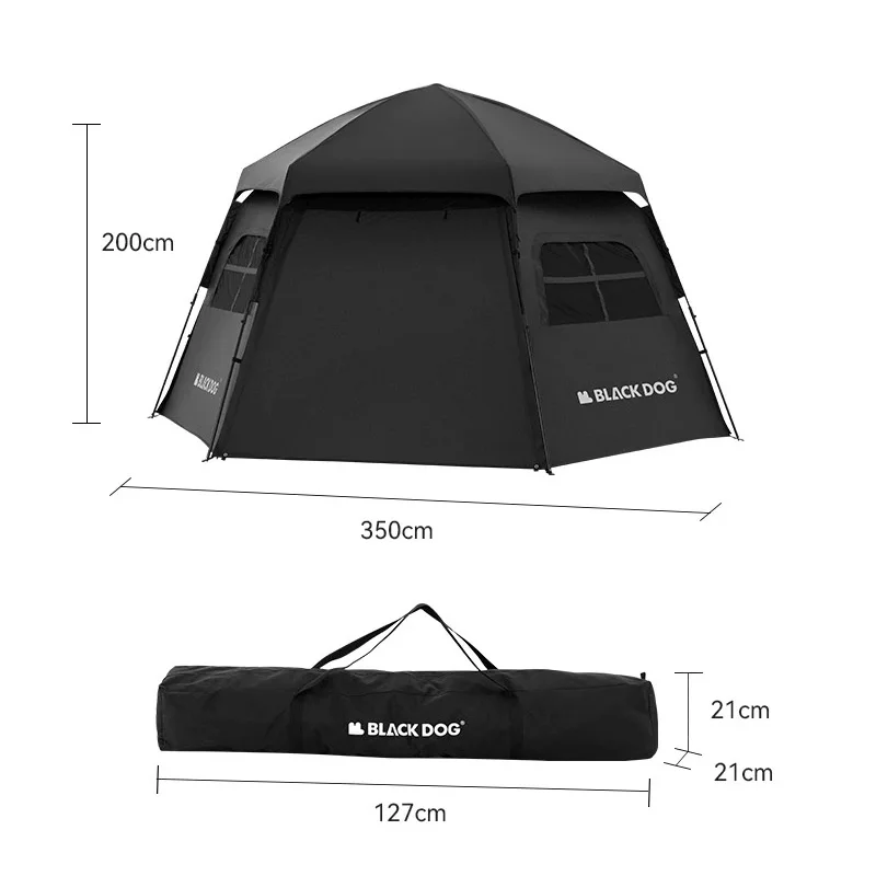 Палатка Blackdog на 6-8 человек уличная шестиугольная 3-секундная открытая палатка для