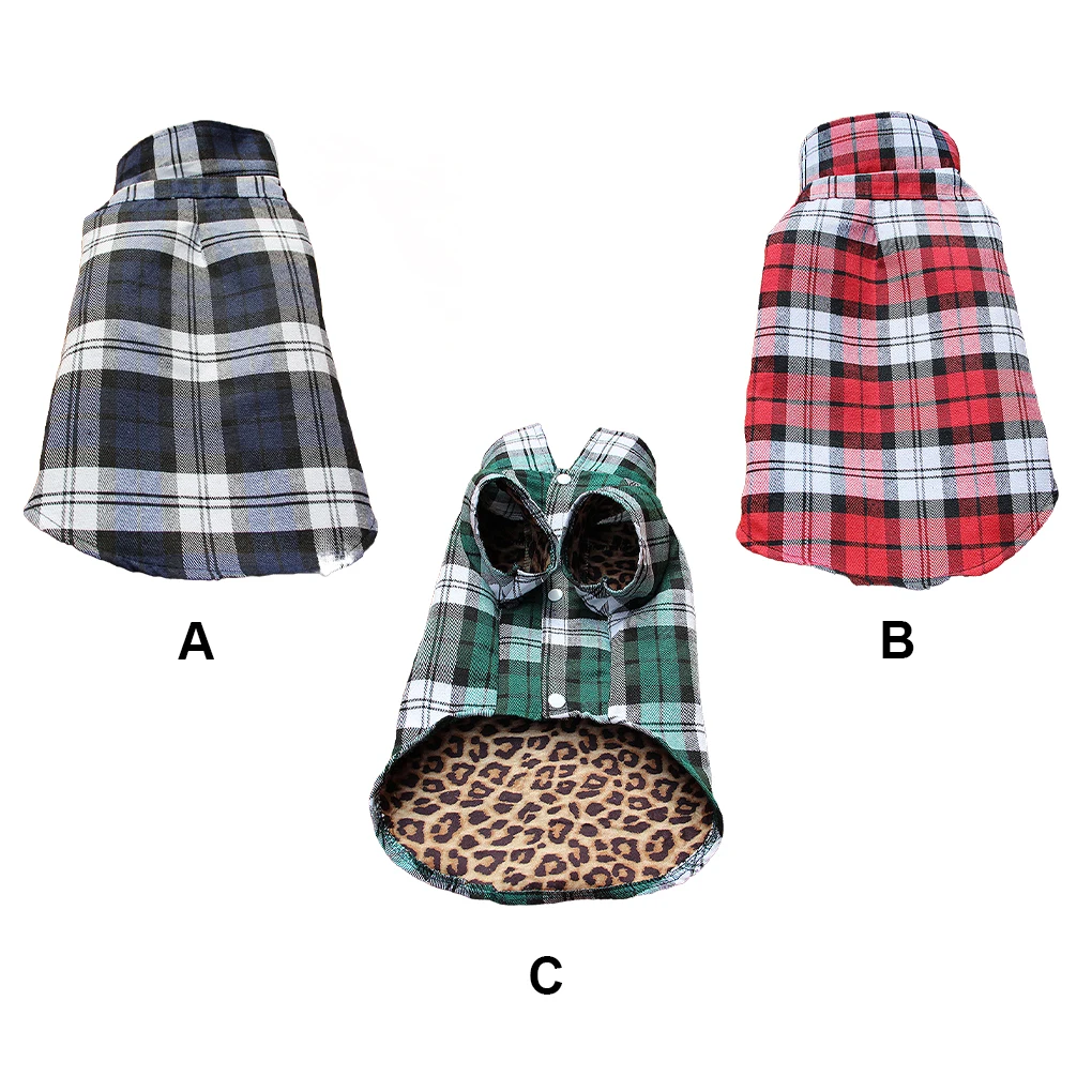 

Pet Plaid Shirt Softness Small Breathable Dogs T-Shirts Warmth Exquisite Fall and Winter Multiple Sizes Puppies Clothing