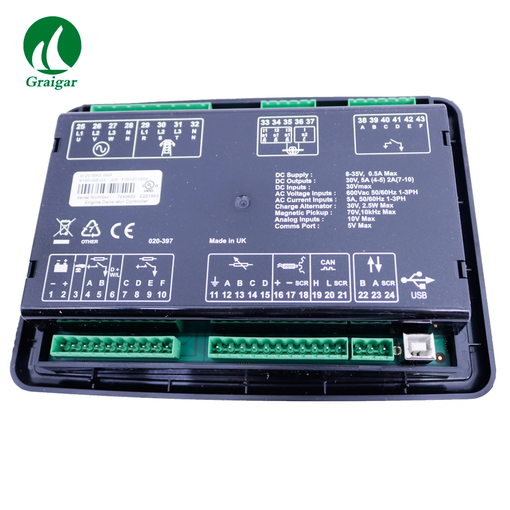 Фото Оригинальный модуль управления DSE6120 Deep Sea Auto для контроля отключения сети и мониторинга генераторных установок №2