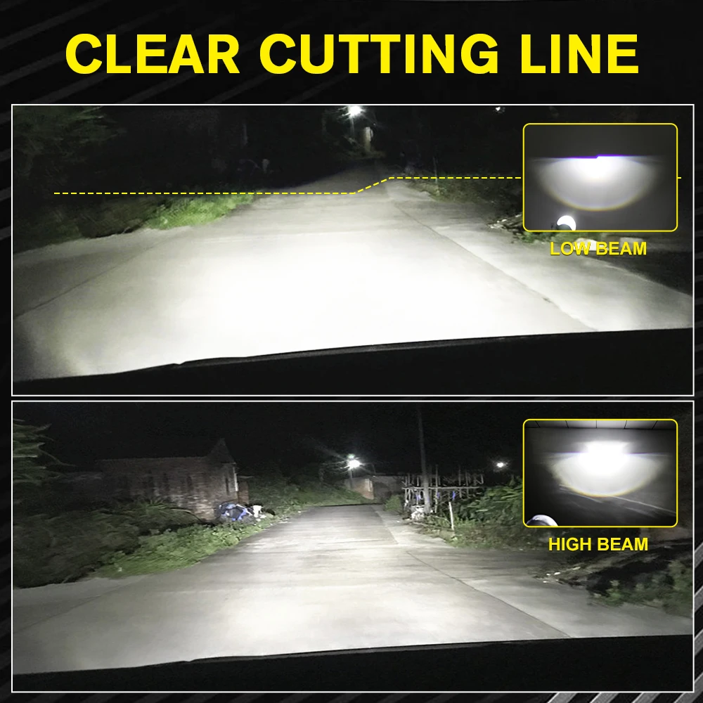BraveWay H4 светодиодный ные лампы для фар с объективом автомобиля без ошибок Ближний
