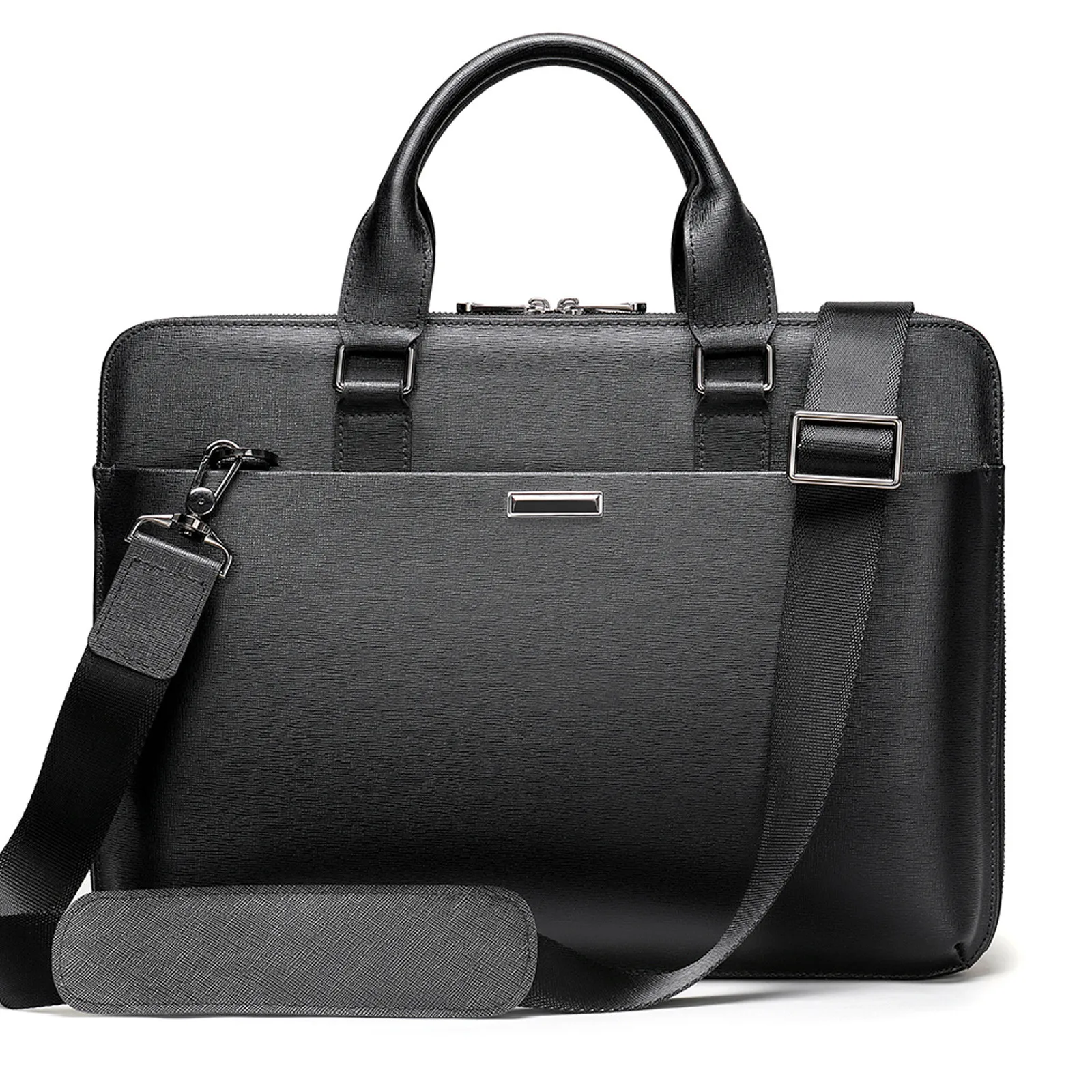 

Портфель мужской из натуральной кожи, модная офисная сумка для ноутбука 13,3 дюйма, саквояж на плечо для работы