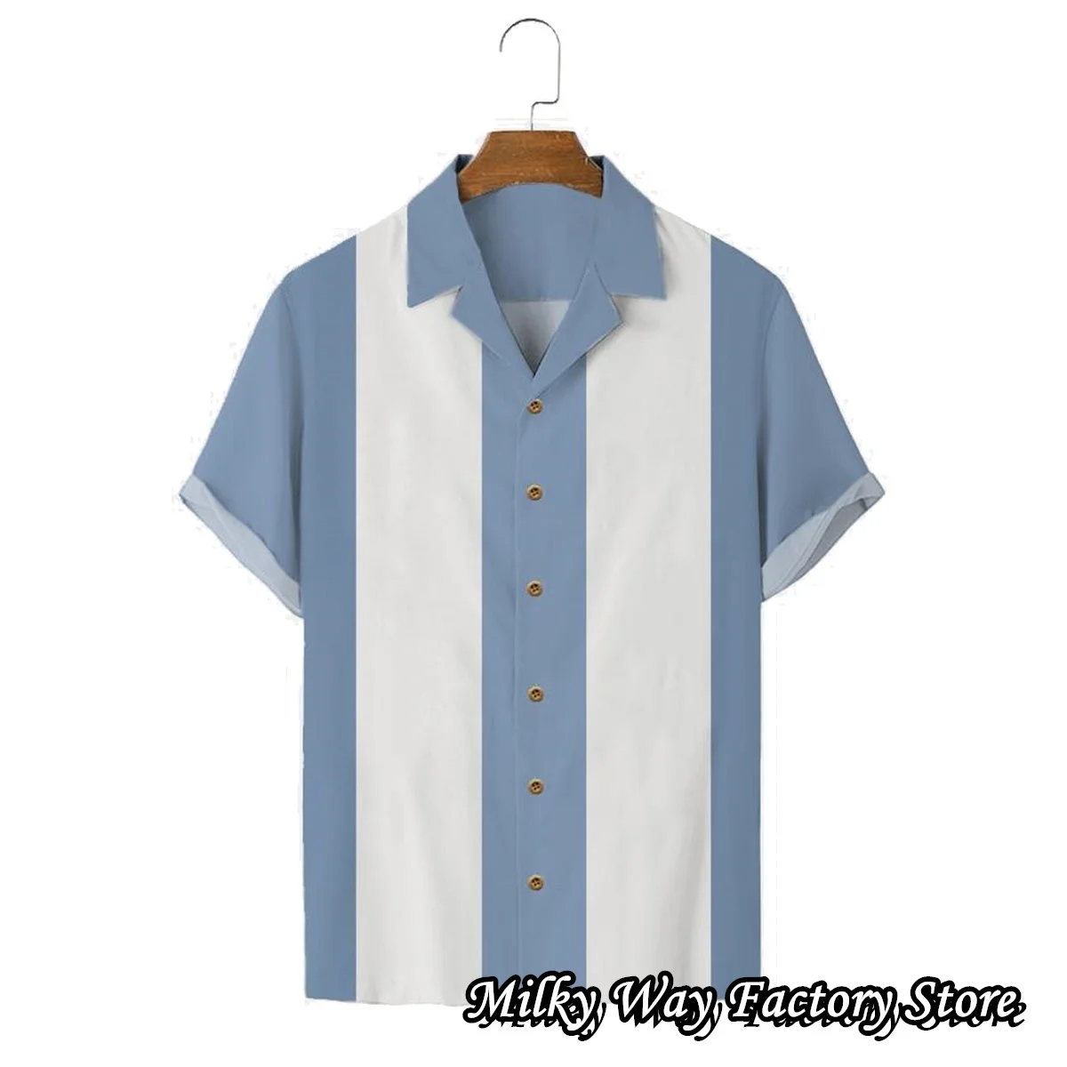 Гавайская рубашка мужская с коротким рукавом