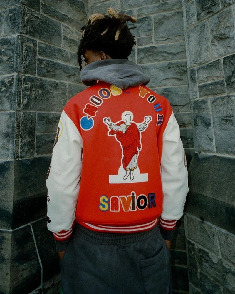 Мужская бейсбольная куртка Saint Michael Ball Star с вышивкой