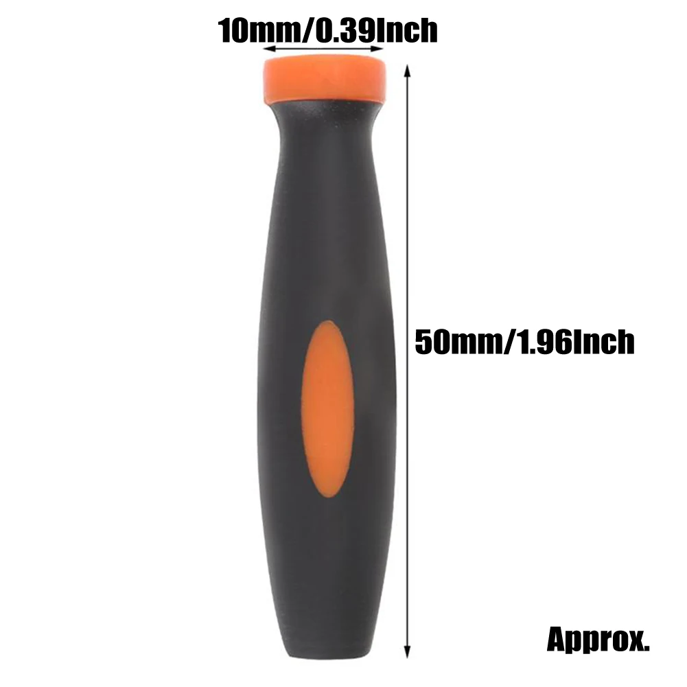 

10Pcs Wood File Handle Durable Rubber Files Handles Files Supplies 2.36Inch 3mm Hole Diameter Wood File Handle Replacement