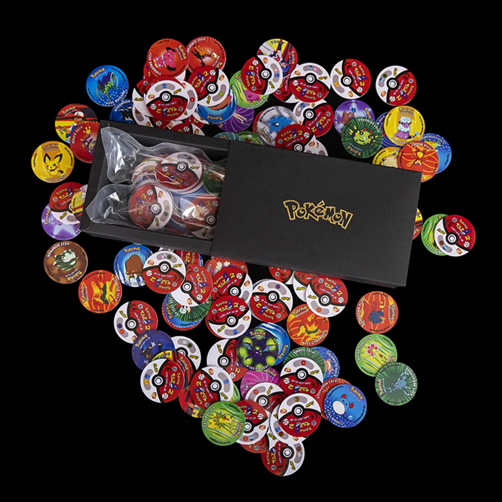 Фото Lote De T kama Pokemon 1-го поколения 169 шт. Полная коллекция Super Mega Master Пикачу Milkcaps Round Chaps Tasos Cards №3