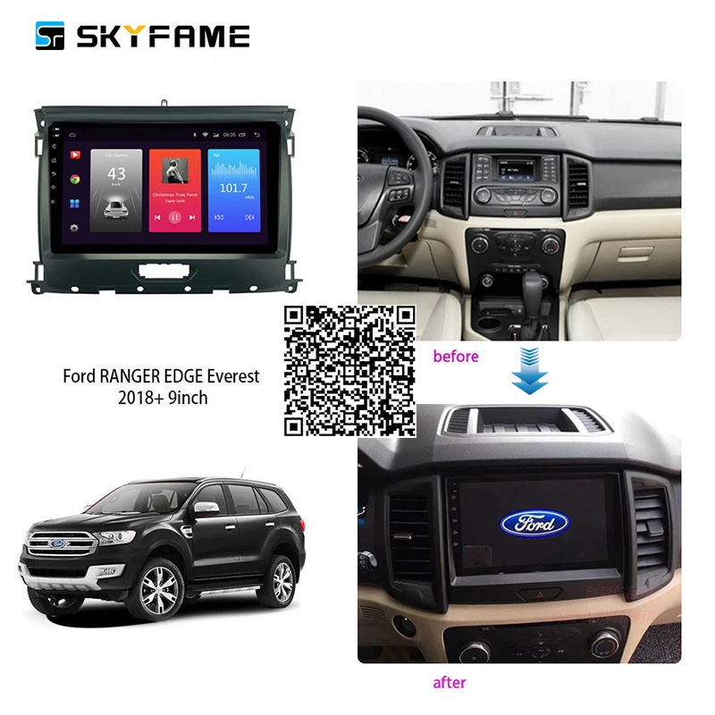 

Автомобильная стереосистема SKYFAME 4 + 64G для Ford Ranger T6 Edge Everest 2018 Android, мультимедийная система