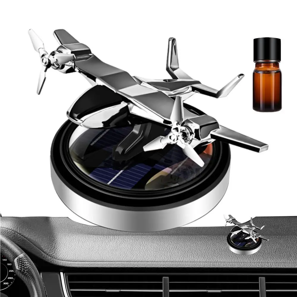 

Вращающийся на солнечной батарее автомобильный освежитель воздуха самолёт Авто ароматерапия для приборной панели Природный Ароматический диффузор для автомобиля освежитель воздуха