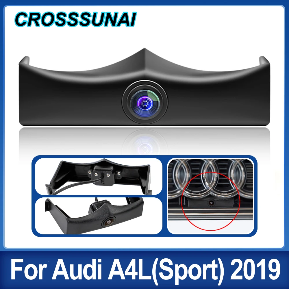 

CROSSSUNAI For Au-di A4L 2019 (fashion/sport model) HD Special For Car Logo Front View Camera CCD Night Vision Camara Parking