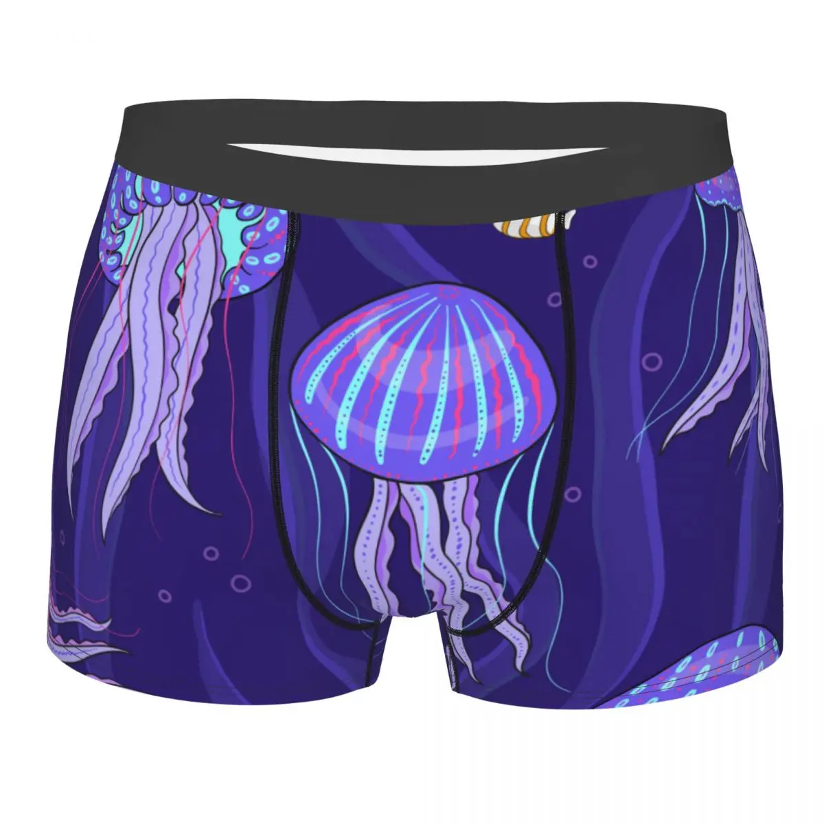 

Underwear Male Panties Underpants Boxershorts Sea Jellyfish On Dark Purple Men Boxers Sexy Boxer Homme