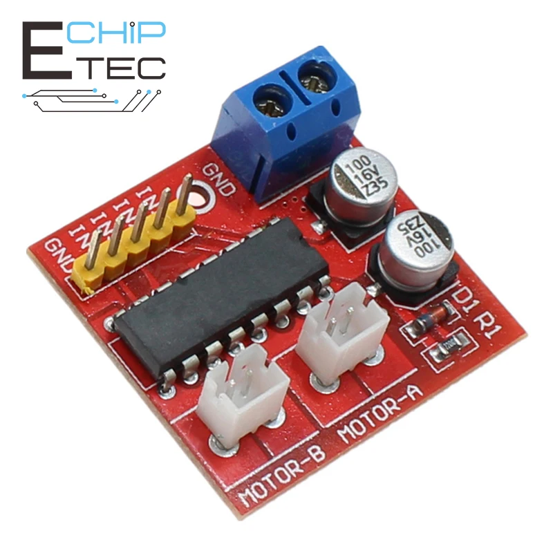 

Free shipping Dual motor drive module forward and reverse PWM speed regulation dual H bridge for Arduino smart car robot