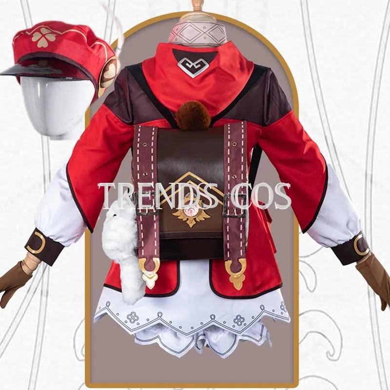 Genshin Impact Klee Cosplay Costume Backpack Dodoco Wig Klee Kids Outfits Dress Backpack Shoes Boots Halloween Carnival Comic