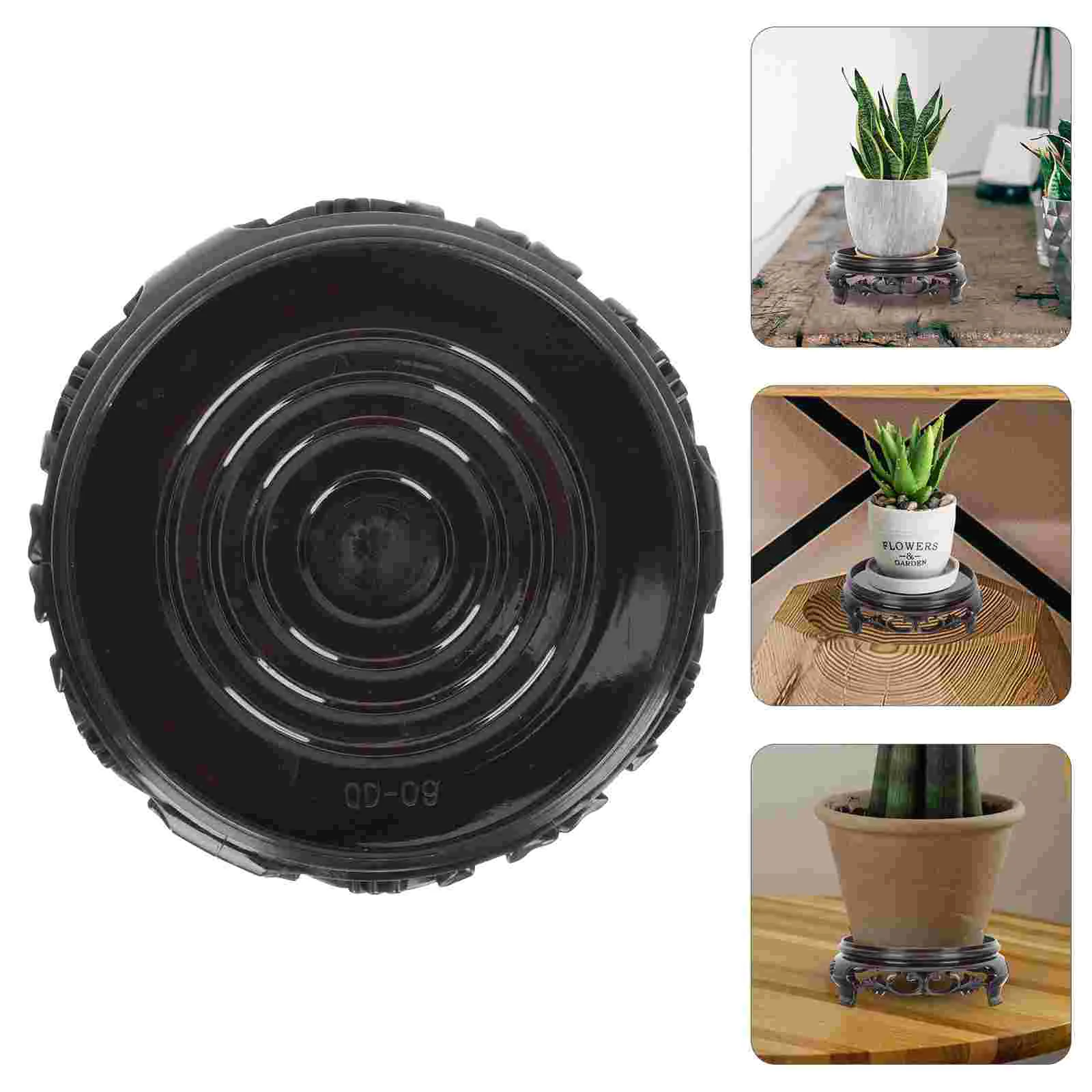 

5Pcs Flowerpot Bases Artware Storage Rack Potted Plants Display Base Plastic Flower Pot Trays for Balcony Home