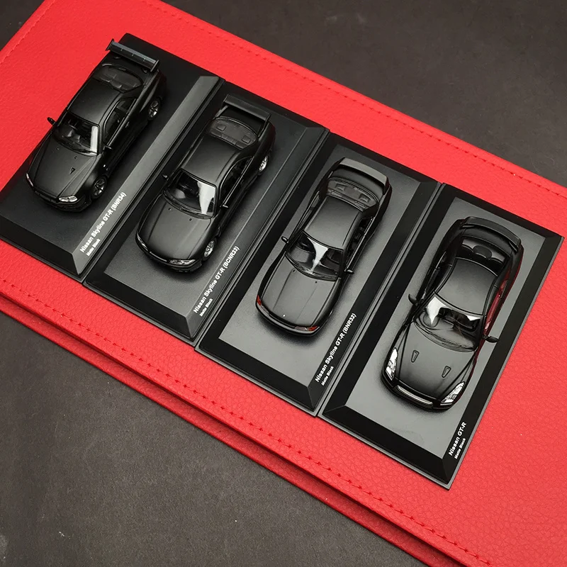 

1:64 Jingshang Nissan gtr car model GTR R34 R32 R33 R35 4 car set alloy car model
