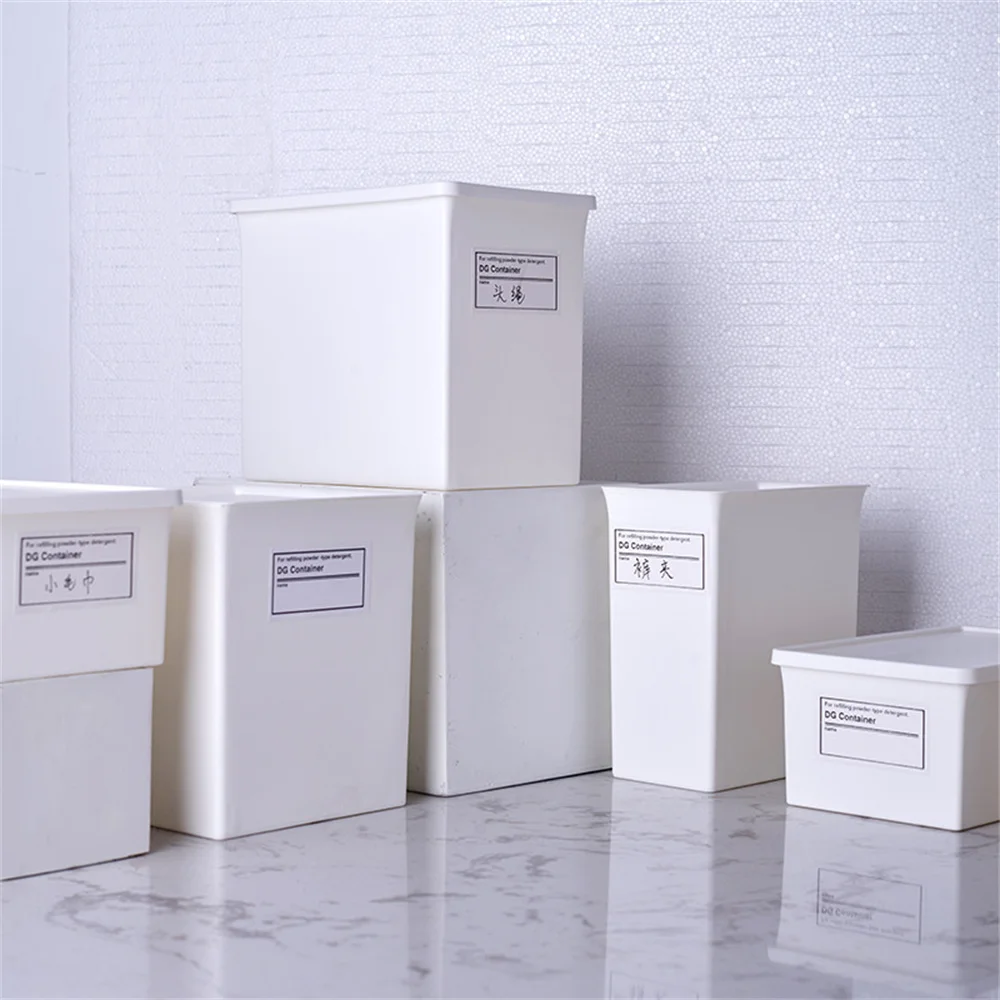

White Partition Storage Box Dust-proof Small And Large Size Storage Basket Flip Cover Flap Dustproof Bathroom Organizer 2023