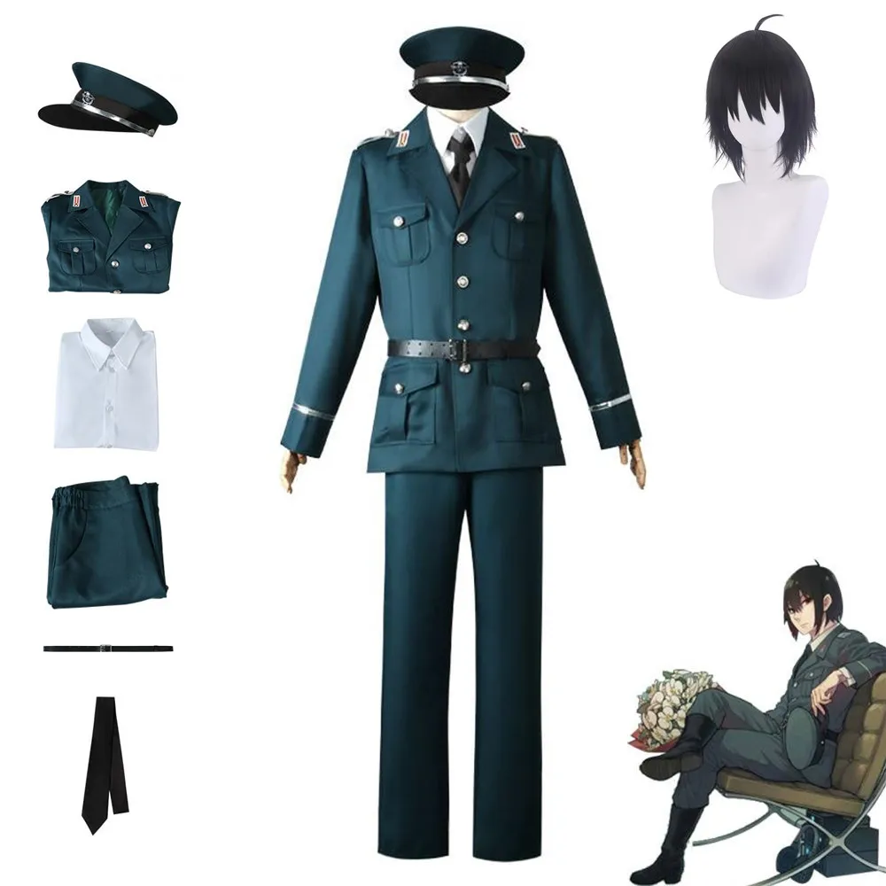 

Костюм для косплея аниме «Семья Сьюри бриара», унисекс, пальто, рубашка, брюки, парик, Хэллоуин, крутая секретная полицейская форма, костюм