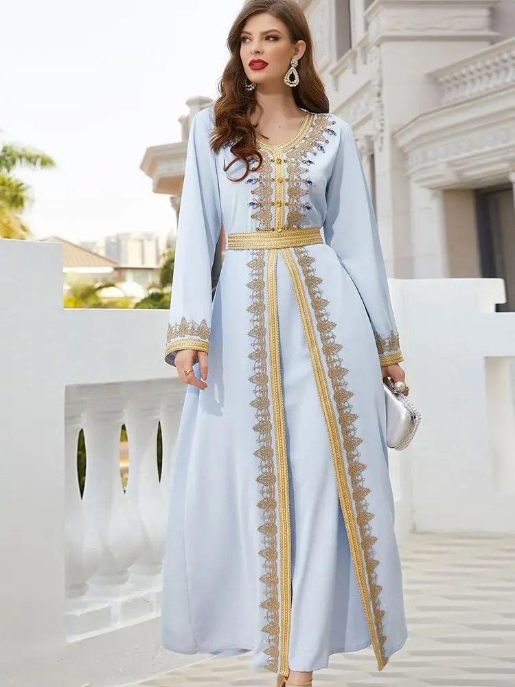 Женское длинное вечернее платье Рамадан Eid Mubarak женское Открытое в мусульманском