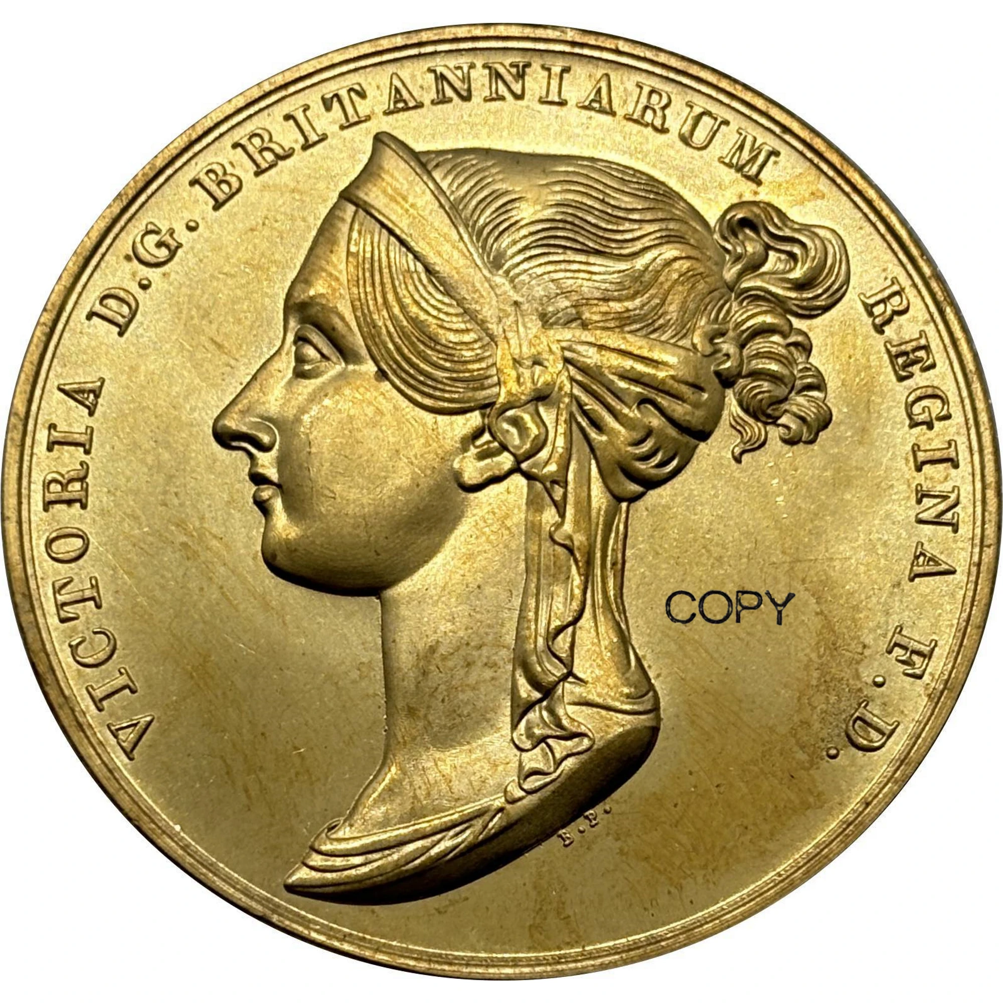 

Медаль Великобритании 1838, коронация Виктории, британская золотая латунная металлическая копия, памятная монета, коллекционная