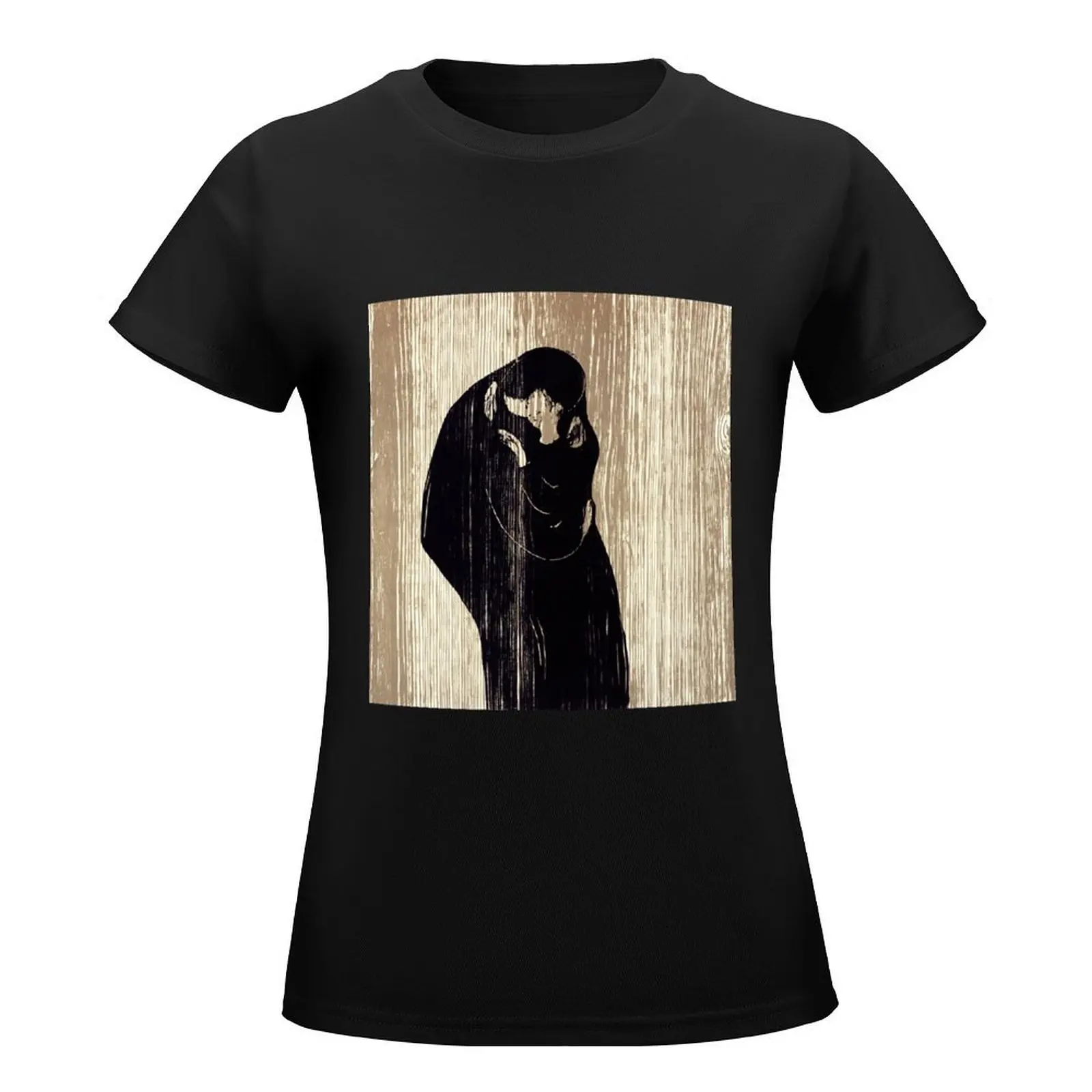 Edvard Munch - Kiss IV 1902 футболка с коротким рукавом футболки для женщин