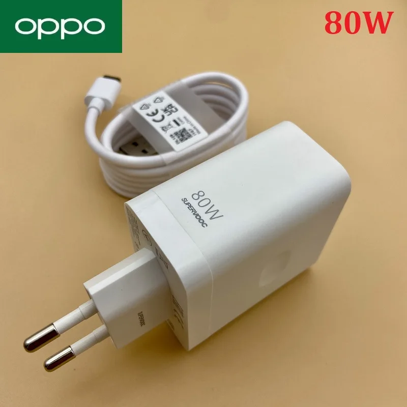 

2023 оригинальное зарядное устройство OPPO 80 Вт SuperVooc, супербыстрая зарядка USB, адаптер 8A TYPE C, кабель для OPPO RENO 8 PRO Find