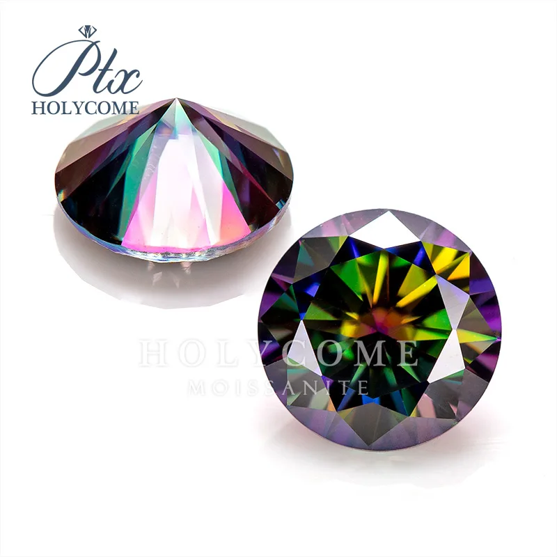 Павлиний зеленый цвет заводская цена высокое качество Свободный Муассанит 6 5 мм