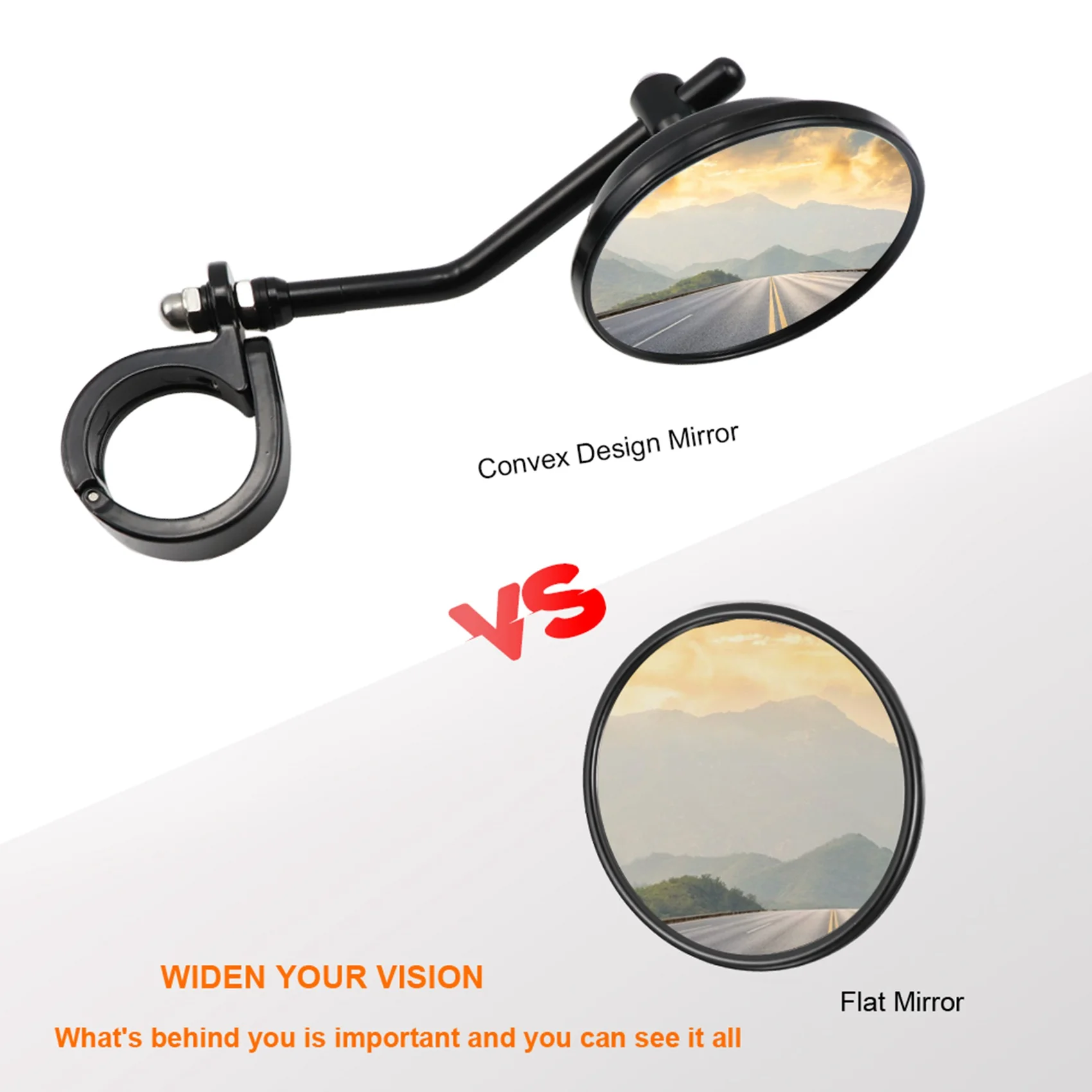 Мотоциклетные зеркала заднего вида 39-41 мм боковое зеркало с креплением вилки для