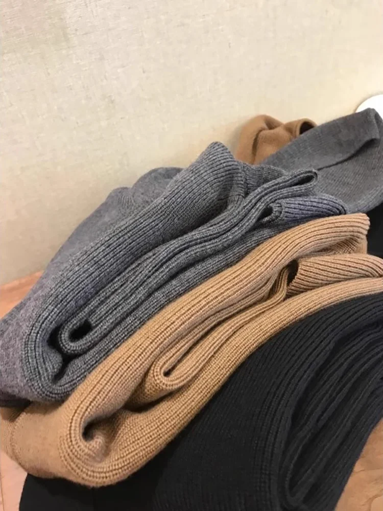 Осенне-зимний серый высококачественный флисовый вязаный кардиган с капюшоном