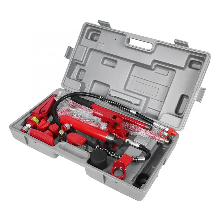 

1 комплект 4-Тонный Гидравлический автомобильный фургон домкрат комплект для ремонта кузова инструменты красный гидравлический домкрат