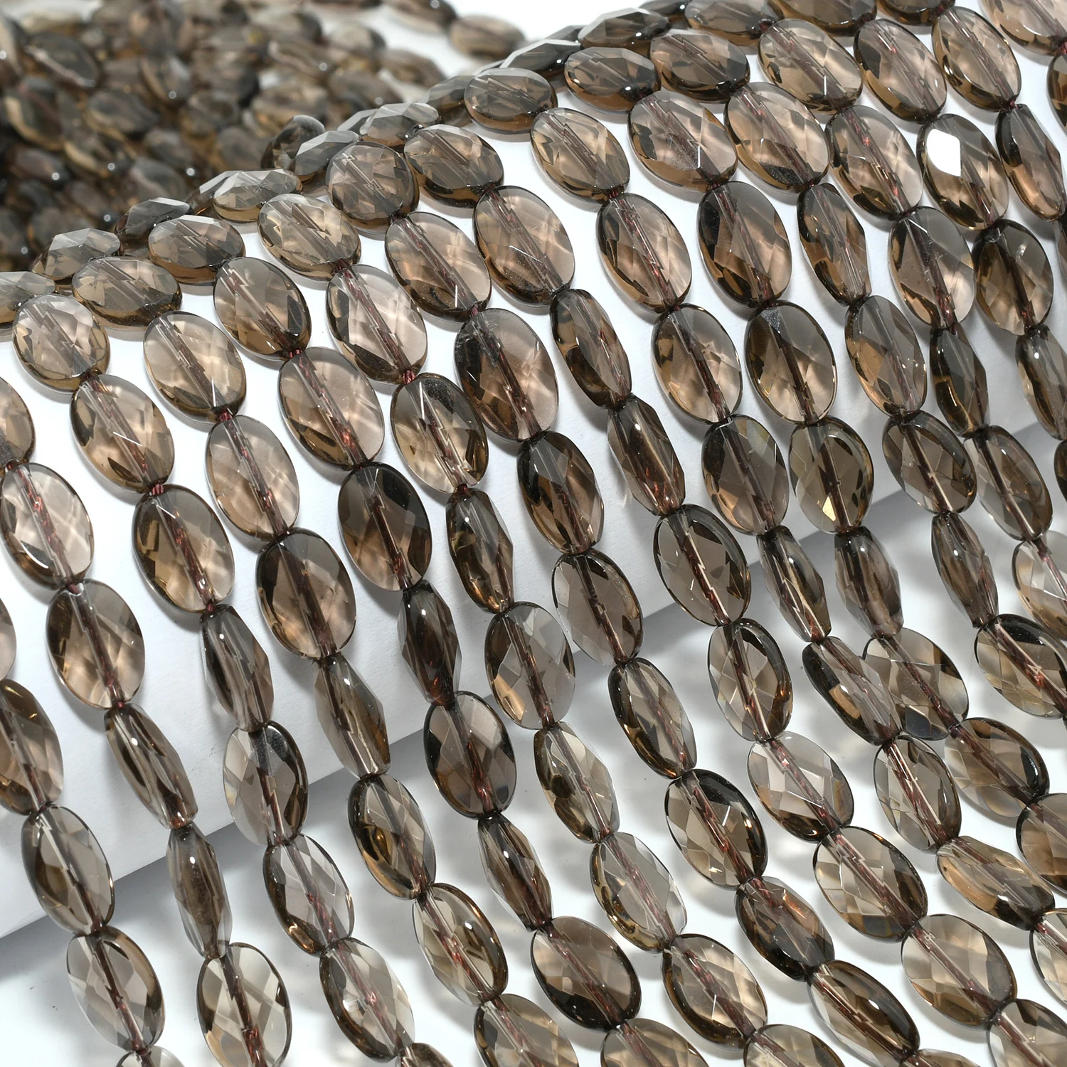 Бусины из дымчатого кварца CHASEREAL 8x12 мм