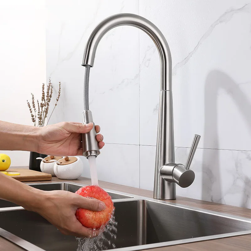 Выдвижной Смеситель для кухонной мойки из нержавеющей стали 304