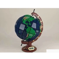 ideas expert moc bricks 2585pcs earth globe modular building blocks assembly bricks children educational model bricks 21332