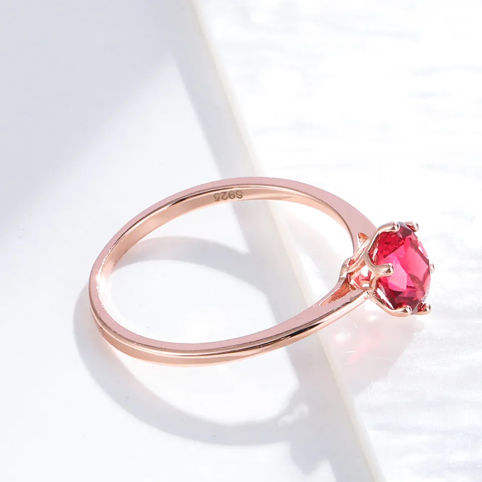 Buyee 925 пробы Серебряная Фотография, гладкое милое кольцо для женщин и девушек, отличное Ювелирное кольцо из розового золота