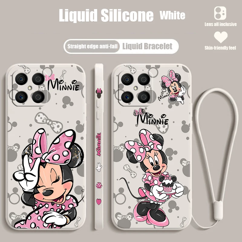 Микки Минни малыш аниме для Honoe X10 X9A X8A X8 A7A X7 X6S X6 Magic5 Lite жидкая левая веревка мягкая