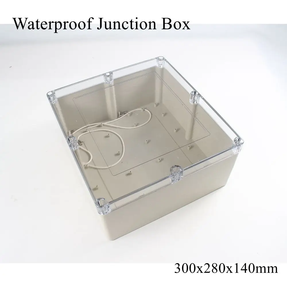 

300x280x140mm Junction Box Clear Transparent Cover IP65 ABS PC Waterproof Plastic Enclosure Box Project Instrument Case Outdoor