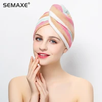 semaxe microfiber towel cap bath hat super absorbent quick drying women bathroom towel hair dry cap rapid drying hair towel
