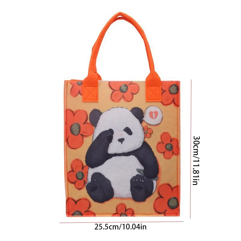 Портативная повседневная портативная фетровая сумка с пандой подарочная