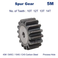 spur gear 5m 10t11t12t13t14t flat gear cylindrical gear outer external gear metal transmission gear 45 s45c 1045 c45 steel