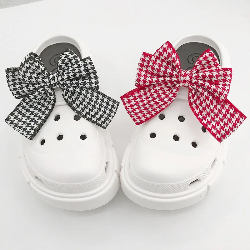 1pcs Shoe Decoration Buckle Charms Accessorie Pin Bowknot Case Bag DIY Combination Jibz For Croc Wholesale Drop Shipping
